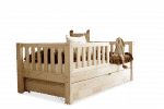 Kinderbett aus Massivholz Oslo mit Schublade