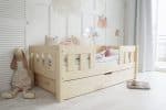Kinderbett aus Holz Maxi mit Schublade – Mitteleingang