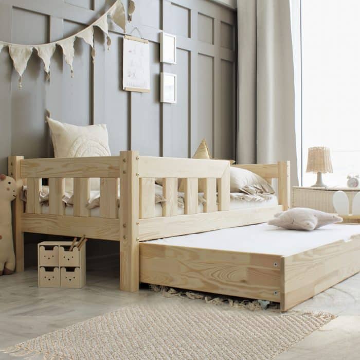 Kinderbett aus Holz Maxi mit Schublade