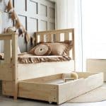 Kinderbett aus Holz Leuna mit Schublade (Copie)